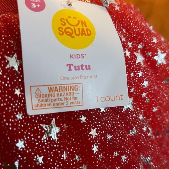 Red Starry Tulle Tutu Skirt, Sun Squad, Age 3+, NWT - Picture 5 of 6